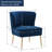 Tru 25" Wide Quilted Velvet Side Chair with Gold Legs-914813806
