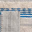 Tapis rayé beige / bleu en coton tissé à la main Endri-308097320