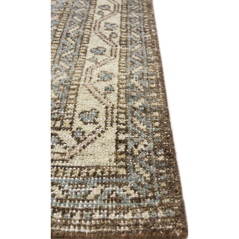 Vintage One-of-a-Kind Rectangle 9'2" X 12' Hand Knotted Area Rug