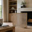 Willow 1-Panel Iron Fireplace Screen 39" x 30", Golden Finish-973458899