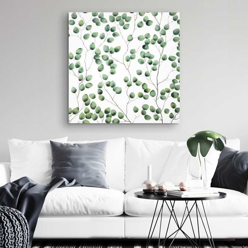 Climbing leaves - 32"x32" art on canvas