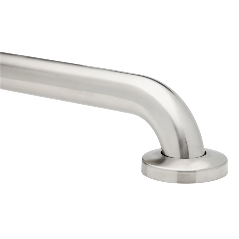No Drill Gripp Grab Bar, Brushed Stainless, 3" H x 27" W x 3" D