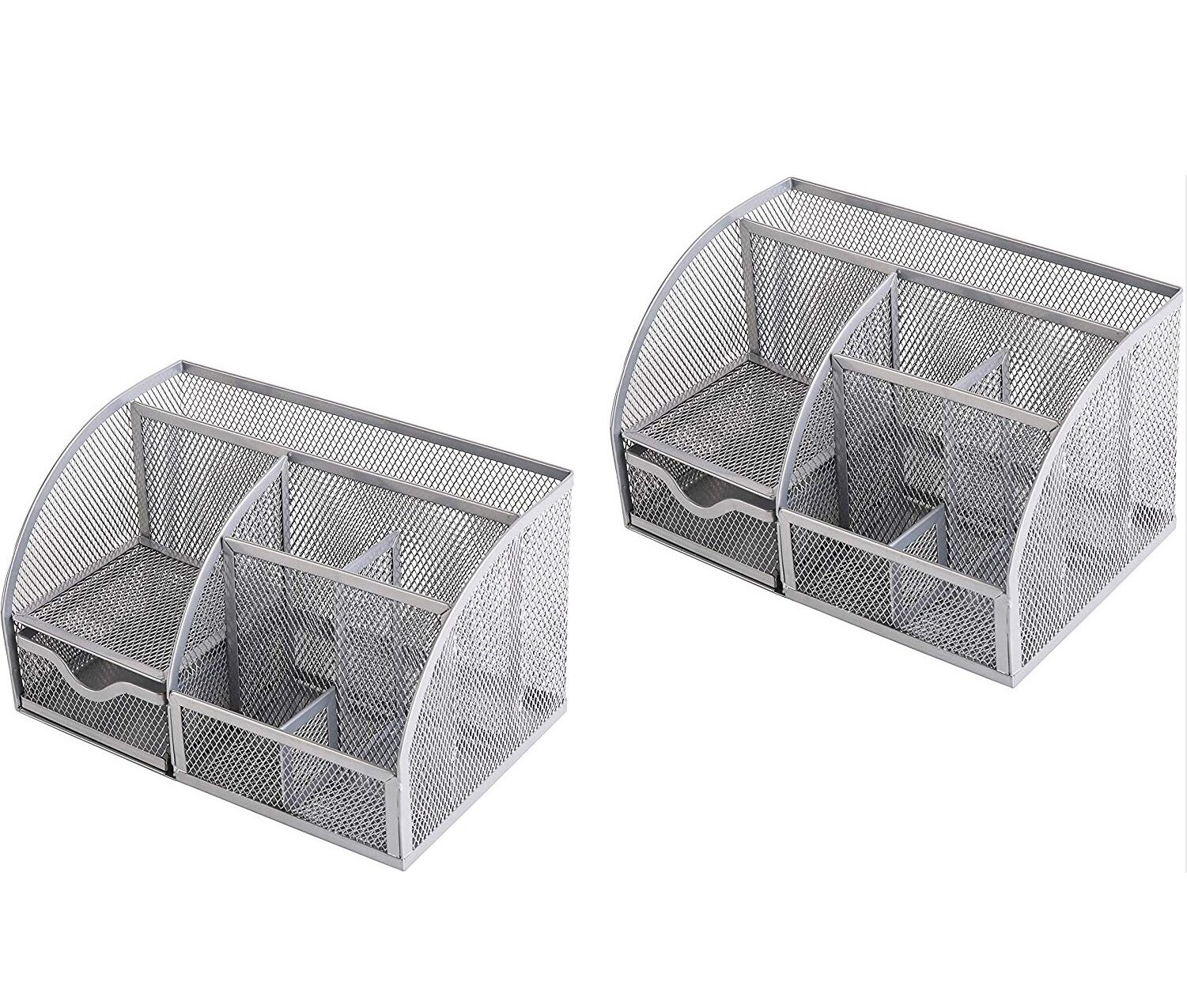 Sorbus Wire Metal 5 in 1 Desk Organizer Set - Silver