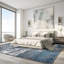 Tapis gris / bleu / blanc Willington-447555003