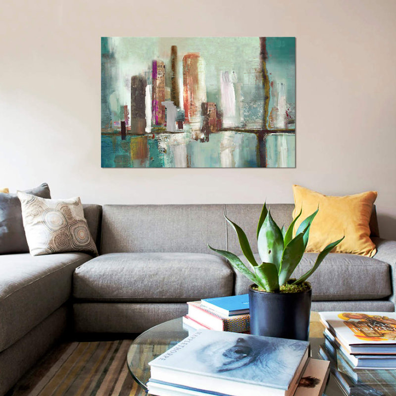 « illumination i », impression sur toile, H 26 po x l 40 po x P 1,5 po, Pas de tapis, Toile tendue