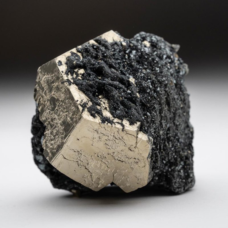 Genuine Pyrite on Hematite Cluster