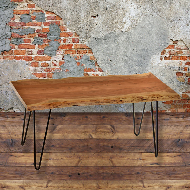 Four Leg Coffee Table, Natural/Black