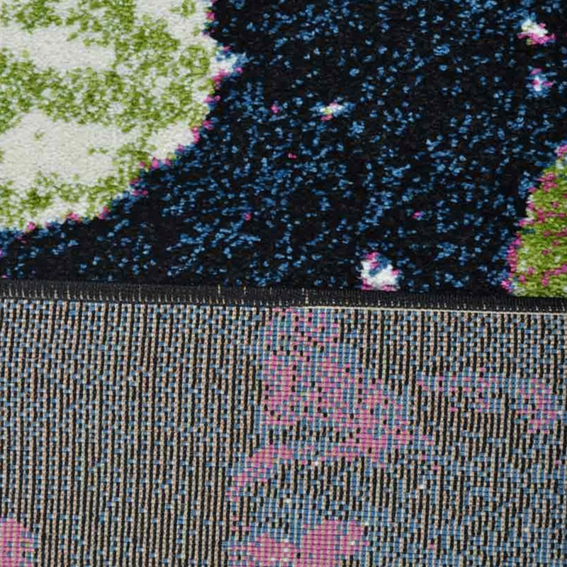 Chung Machine Made Heatset Polyproplyene Area Rugs - Rectangle, Multicolor, Floral Modern Design, Low Pile Machine Made Area Rugs for Living Room, Bed Room