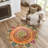 Stylish 3D Printed Round Carpet, 27.6 Inches Diameter | 100% Polyester, 650 g/m² | Antibacterial & Non-Slip Underside | Machine Washable, Easy Care | Perfect for Living Room, Bedroom, and Play Areas-606433108