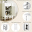 Meuble-lavabo de salle de bain avec lavabo en céramique et tablette réglable-858130615