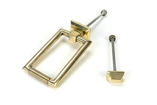 Brompton Door Knocker, Aged Brass