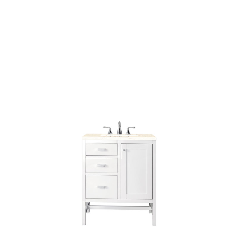 Addison 30'' W Vanity, Charcoal Soapstone, Glossy White, 8" Widespread