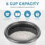AROMA Rice Cooker, 3-Cup (Uncooked) / 6-Cup (Cooked), Steamer, Small Rice Cooker, 1.5 Qt, Black