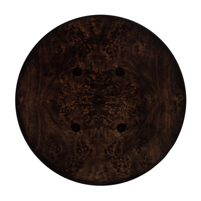 Archer 1 Drawer Burl Side Table, Dark 