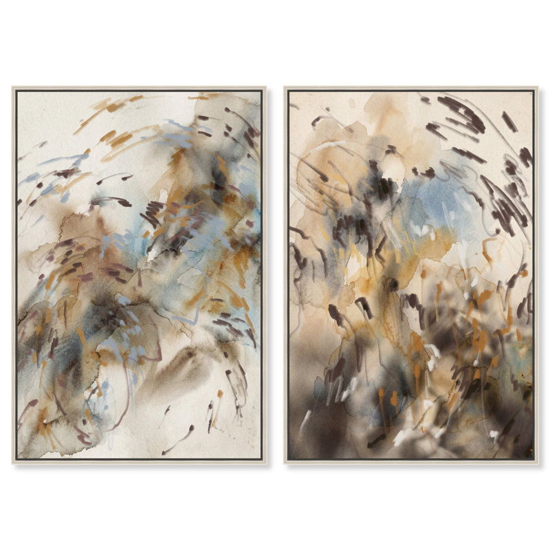 Mindfulness Set Set by Oliver Gal, 92"H x 62"W, Silver Floater Frame