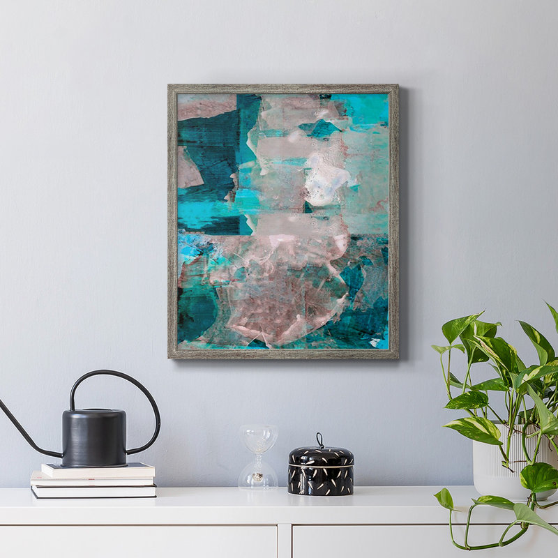 Toile encadrée de qualité supérieure Impasto III - prête à être accrochée, H 24 po x l 20 po, Argent patiné