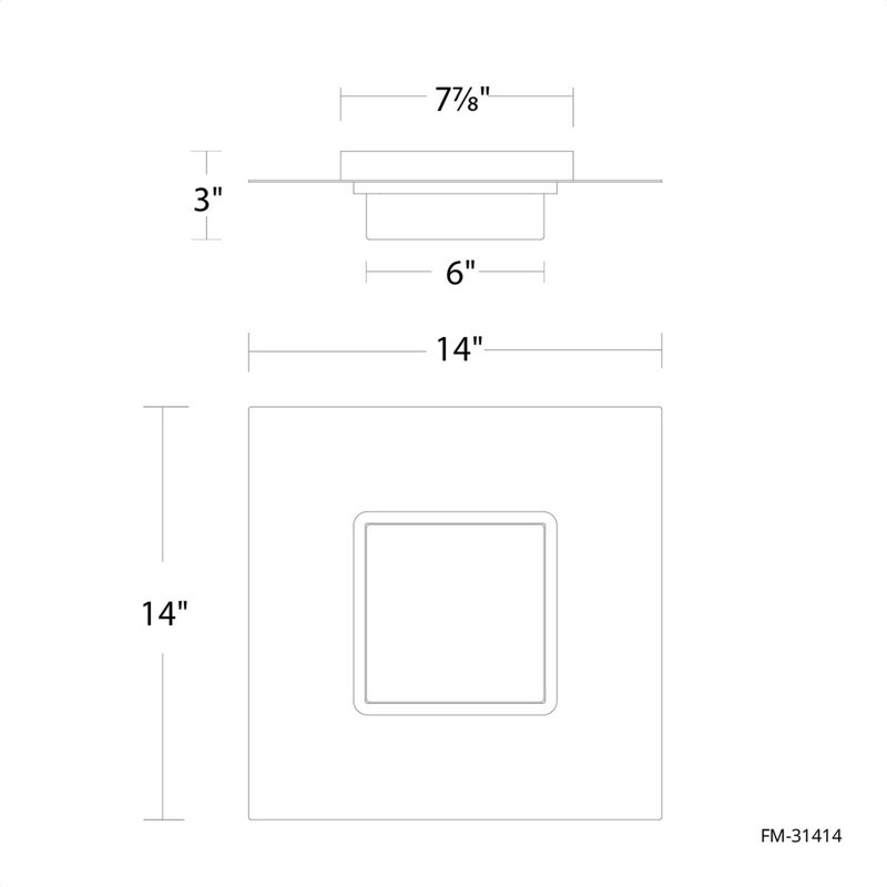 Double Decker 1 - Light LED Flush Mount, 3000K