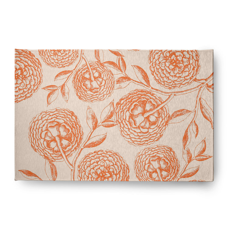 Chenille Floral Indoor Rug