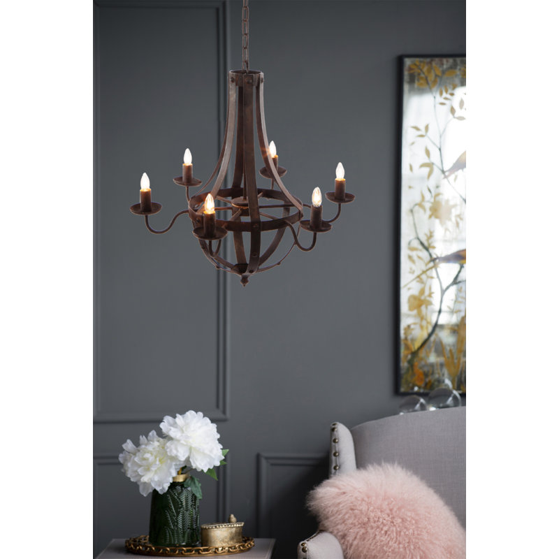 Lustre en métal 6 lumières