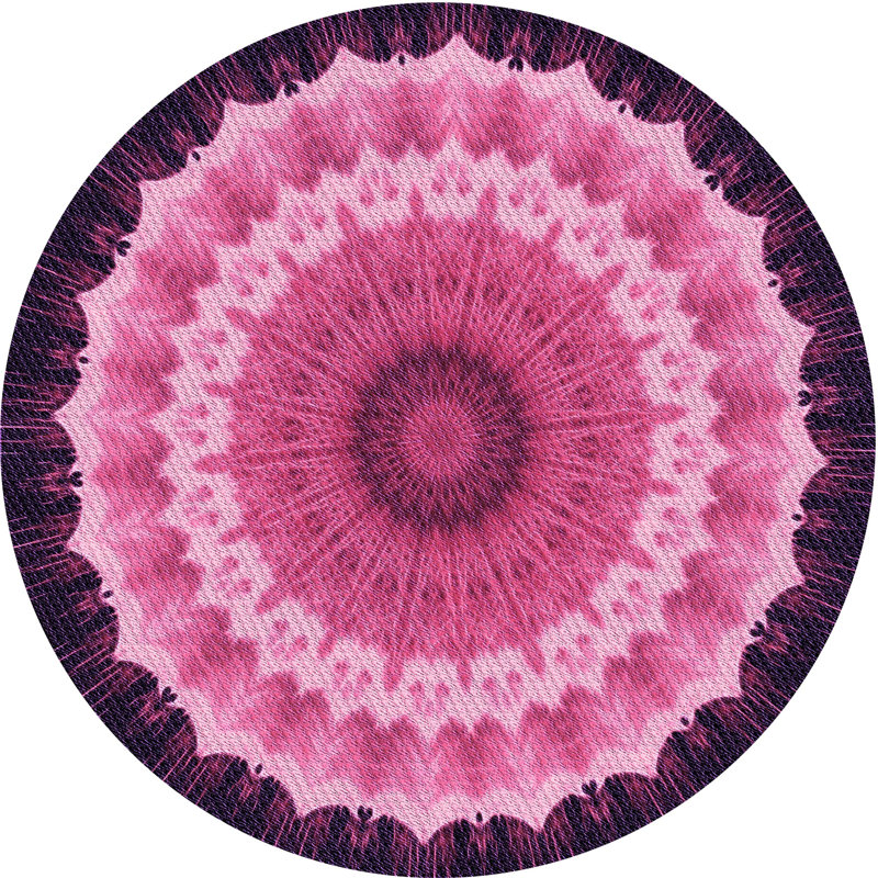 Floral Indoor Rug, Round 8'