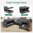 Cottone U-shaped Sleeper Sectional Pull Out Sofa Bed With Storage Chaise-1809983502
