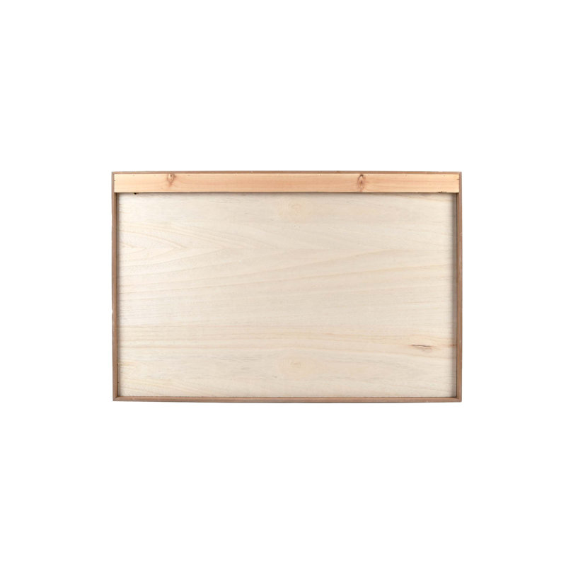 Natural Wood Wall-Mounted Murphy Desk with Chalkboard