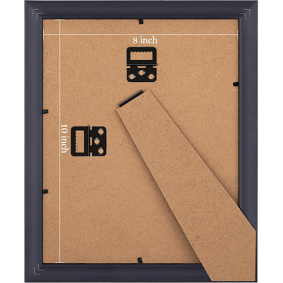 8x10 Vintage Picture Frame, Glass Cover, Bronze Gold, 4-Pack
