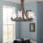 Grand Bank 6 - Light Dimmable Wagon Wheel Chandelier