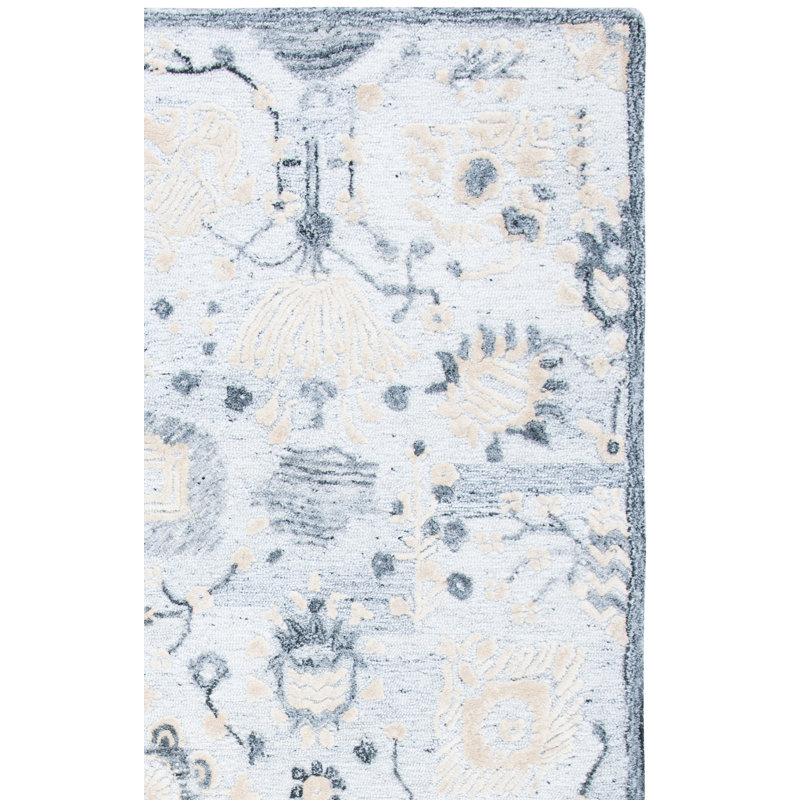 Tapis floral performance touffeté à la main Glamour, Rectangle 8 pi x 10 pi
