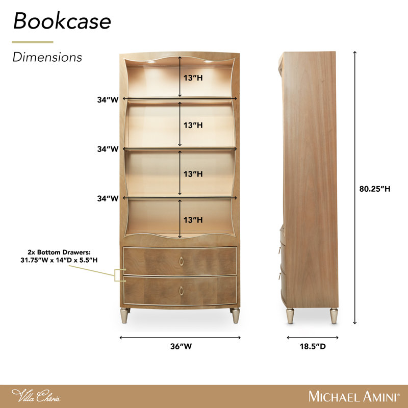 Villa Cherie Bookcase, Caramel