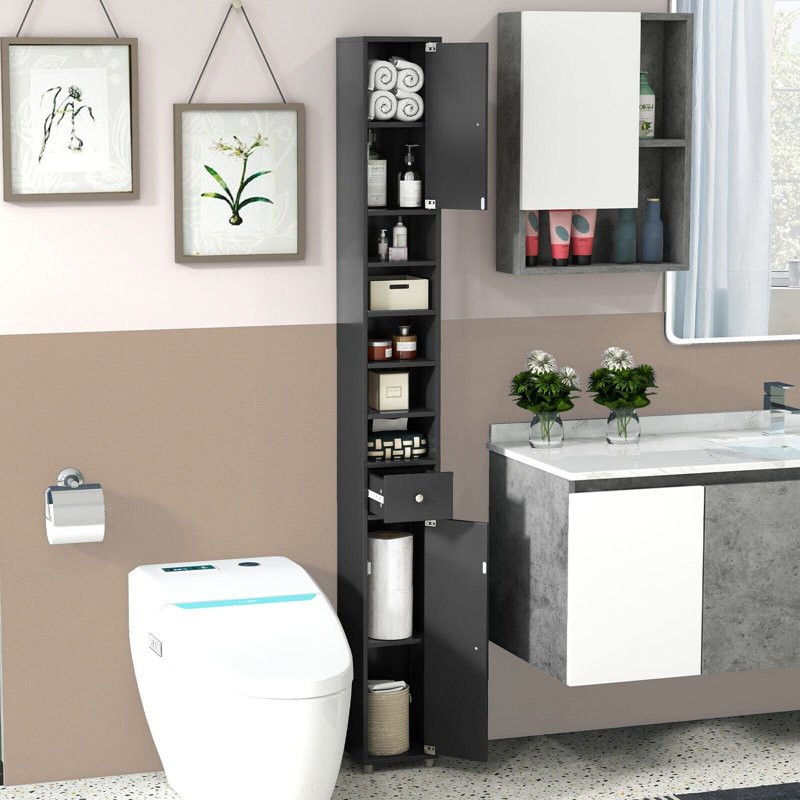 Graisen Bathroom Cabinet, Black