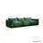 Minarik 3-Seat Chenille Fabric Upholstered Round Arm Sofa-1933048379