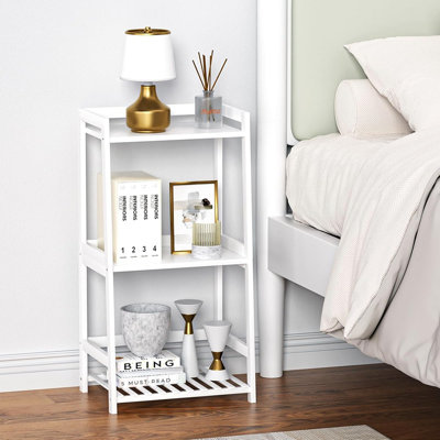 3 Tier Bamboo Bathroom Shelves, Ladder Shelf For Storage, Rustic...
