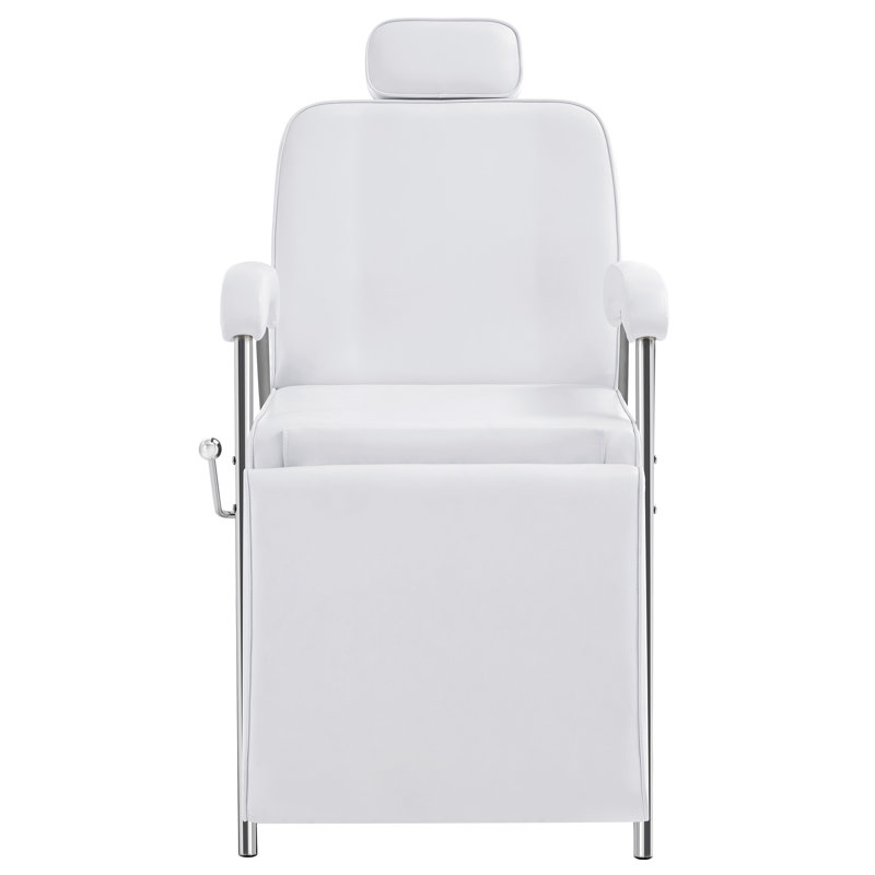 Fauteuil inclinable avec accoudoirs Inbox, Similicuir blanc