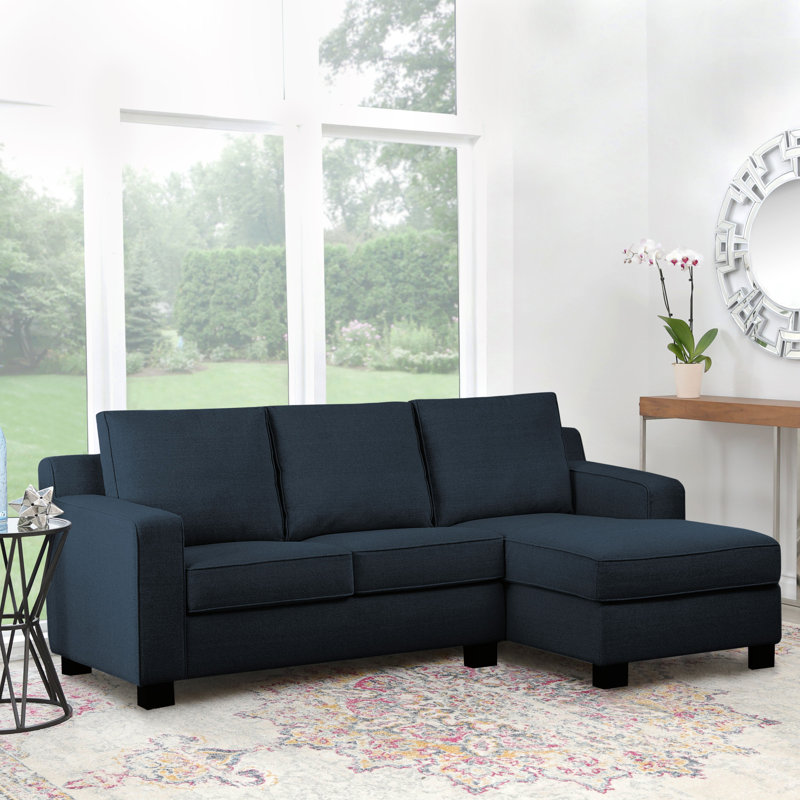 Brayden Upholstered L-Shaped Sectional Reversible, Gray