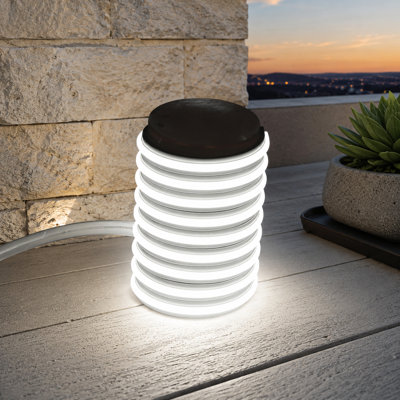 Adhesive cold-white 6000K LED rope/tape lighting in a cuttable 6.56 Foot/2M flexible strip, operating at 110V 120V with 240LEDs/M for outside areas, bedrooms, cabinets, gardens, or patios.