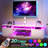 Kappenne Adjustable TV Stand for TVs up to 70" with 2 Storage Cabinets and RGB LED Lights-1095801425-1096327213