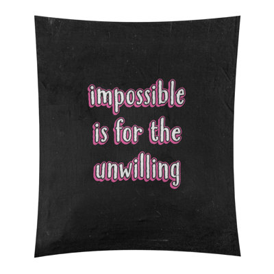 Tapisserie tableau noir quote not impossible quot