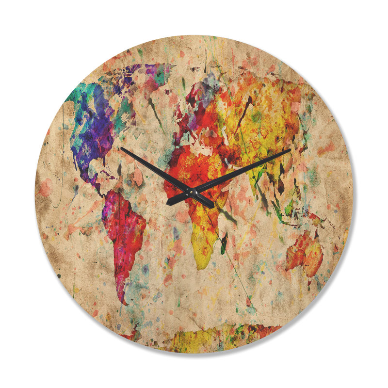 Horloge murale en bois rétro, Très grand