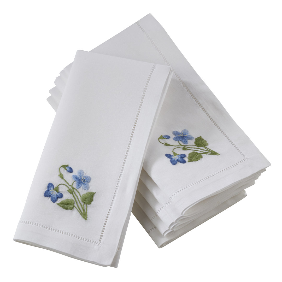 Sowa Cotton Embroidered Square Napkin August Grove®