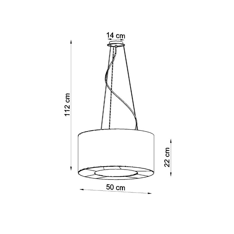 Saturno 5 - Light White Shaded Pendant