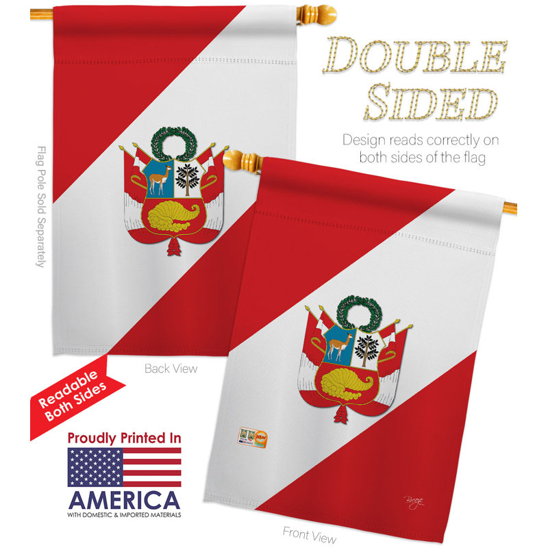 Drapeau de maison en polyester 2 côtés 3 pi 3 po x 2 pi 2 po
