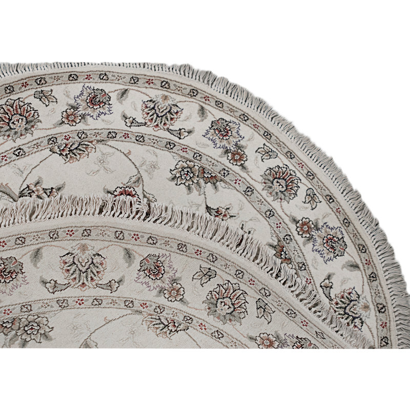 High-Quality Hand-Knotted Ivory Area Rug