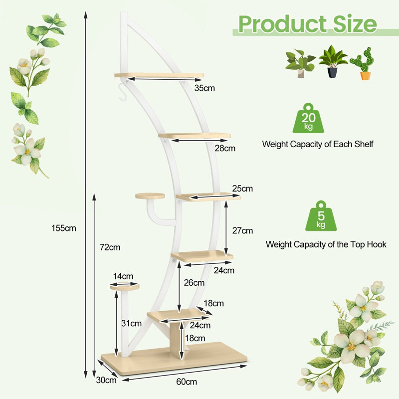 Anneliesse Plant Stand - Set of 2, White
