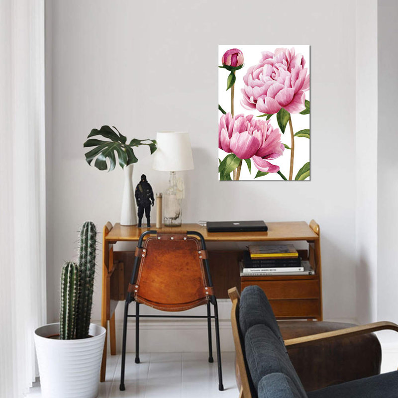 « winsome pivoines i », reproduction sur toile, H 40 po x l 26 po x P 1,5 po, Toile tendue