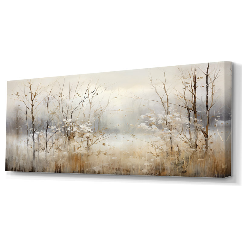 «Winter Meadow View calmness II», impressions sur toile Meadow, H 28 po x l 60 po, Sans cadre, Toile tendue