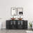 Brazel 72'' Free Standing Double Bathroom Vanity with Manufactured Wood Top, Vessel Sink, Faucet, Drain-89833393-89833394
