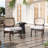 Rattan Backrest Upholstered Armchair-86885630