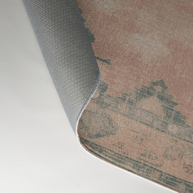 Overdyed Beige Indoor and Outdoor Area Rug, Rectangle 9 pi x 12 pi