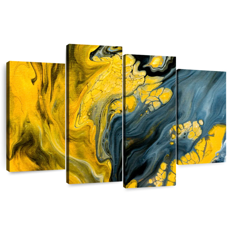 Avery Marbled Abstract, 32" H x 52" W